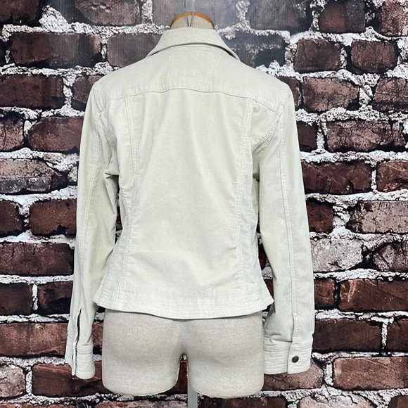 Live a Little Corduroy Jacket Buttons Flare Cream Size Large L - Picture 7 of 16